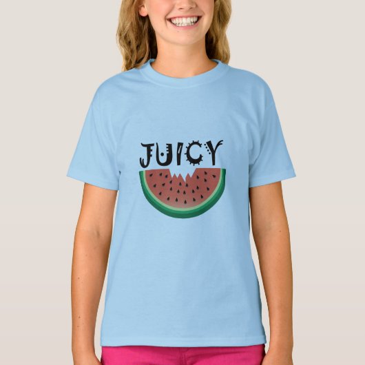 Juicy Watermelon - Girls' Basic T-Shirt (Voorkant)