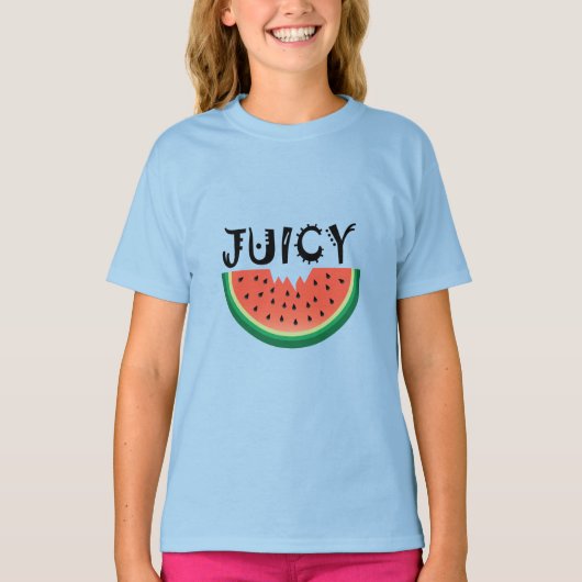 Juicy Watermelon - Girls' Basic T-Shirt (Voorkant)