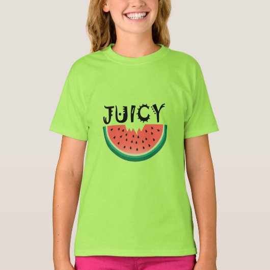 Juicy Watermelon - Girls' Basic T-Shirt (Voorkant)