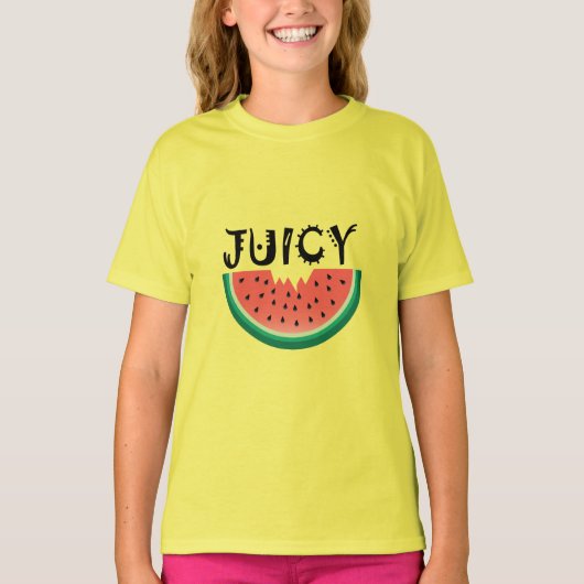 Juicy Watermelon - Girls' Basic T-Shirt (Voorkant)