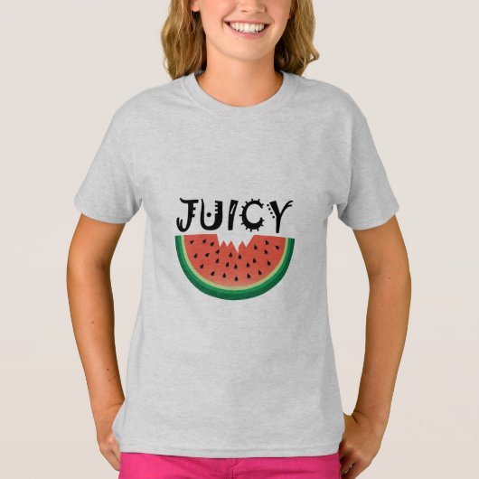 Juicy Watermelon - Girls' Basic T-Shirt (Voorkant)