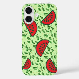 Juicy Watermelon & Leaf iPhone 16 Hoesje