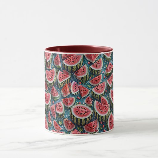 Juicy Watermelon Pattern Design 1 Mok (Midden)