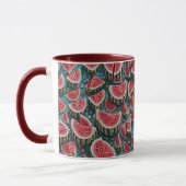 Juicy Watermelon Pattern Design 1 Mok (Links)
