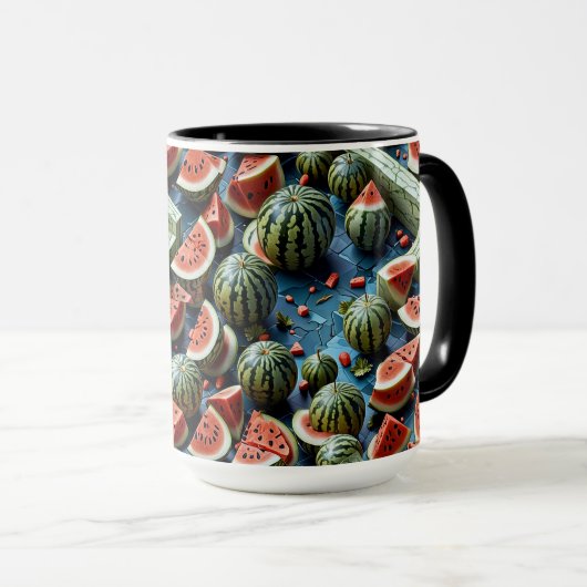 Juicy Watermelon Pattern Design 2 Mok (Voorkant rechts)