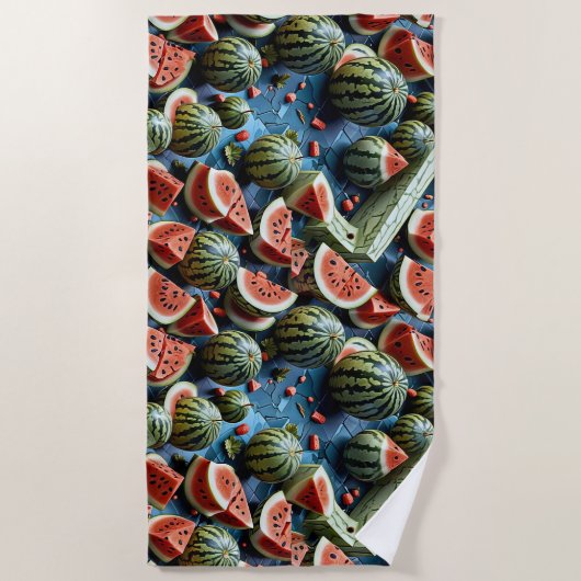 Juicy Watermelon Pattern Design 2 Strandlaken (Voorkant)