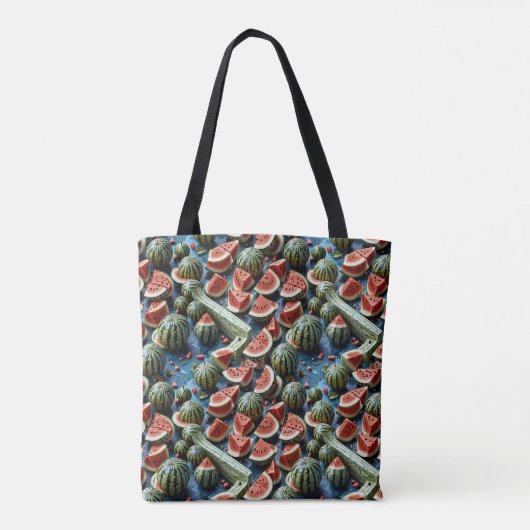 Juicy Watermelon Pattern Design 2 Tote Bag (Achterkant)