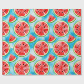  Juicy WATERMELON pattern in watercolor pattern  Cadeaupapier (Vlak)