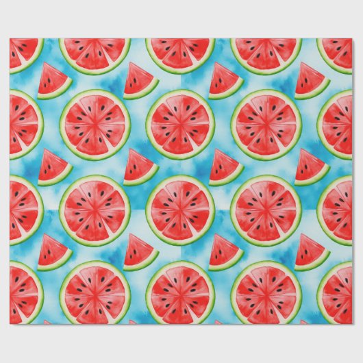  Juicy WATERMELON pattern in watercolor pattern  Cadeaupapier (Vlak)