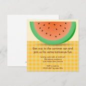 Juicy watermelon slice gingham zomerpicknick kaart (Voorkant / Achterkant)