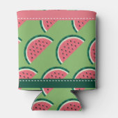 Juicy Watermelon Summer BBQ Monogram gepersonalise Blikjeskoeler (Achterkant)