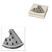 Juicy Watermelon Wedge Slice Green Rind Seed Fruit Rubberstempel (Gestempeld)