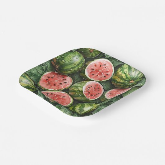 Juicy Watermelons Papier Borden Papieren Bordje (Gebogen)