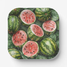 Juicy Watermelons Papier Borden