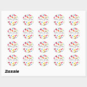 Juicy Waterverf Hand Painted Fruit Pattern Ronde Sticker (Vel)