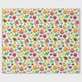 Juimekleurige vruchten cadeaupapier (Vlak)