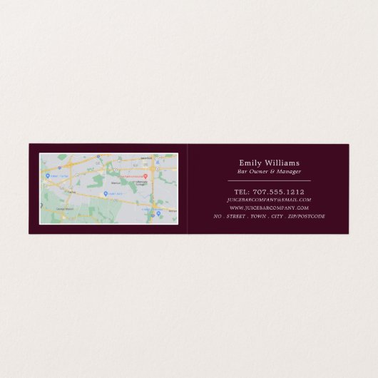 Juisblend, Juisbar, gedetailleerd Visitekaartje (Binnenkant ongevouwen)