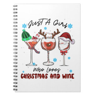 Juist een meisje dat van Kerstmis en wijn houdt Notitieboek