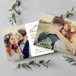 Juist Getrouwd Script Foto Bruiloft Aankondiging