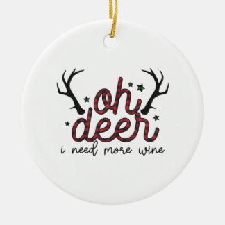 Juist omdat ik meer wijn nodig heb keramisch ornament