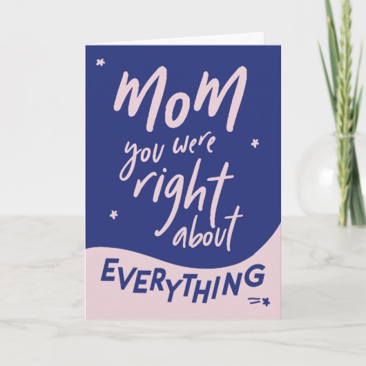 Juist over alles wat Moederdag Kaart (Voorkant)