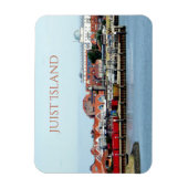 Juist Stad en Haven, Juist Eiland, Oost-Friesland Magneet (Verticaal)