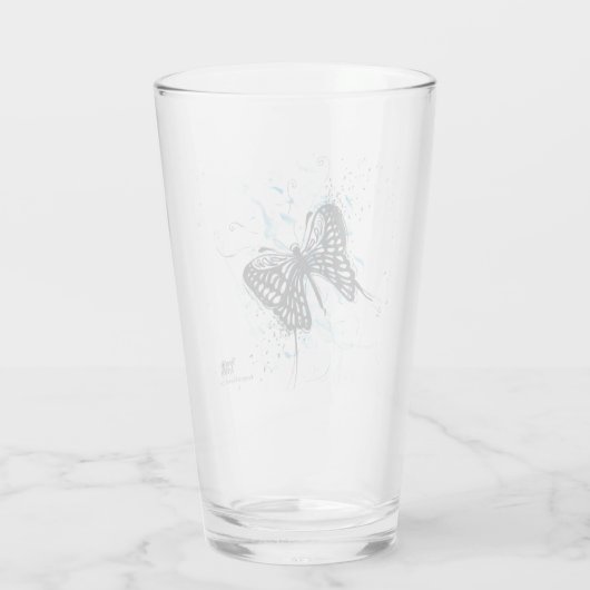 Juist, water, Drink zwarte vlinder van glas (Achterkant)