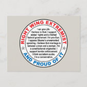 Juist Wing Extremist Briefkaart (Voorkant)