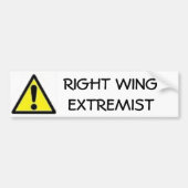 Juist Wing Extremist Bumpersticker (Voorkant)