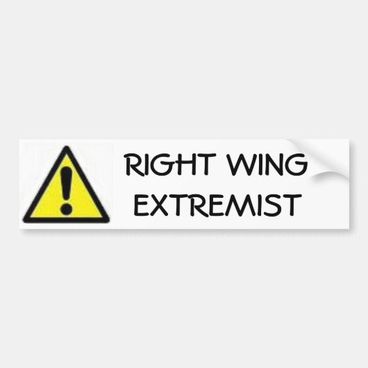 Juist Wing Extremist Bumpersticker (Voorkant)