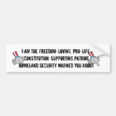 Juist Wing Extremist Bumpersticker (Voorkant)