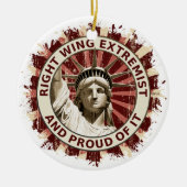 Juist Wing Extremist Keramisch Ornament (Voorkant)