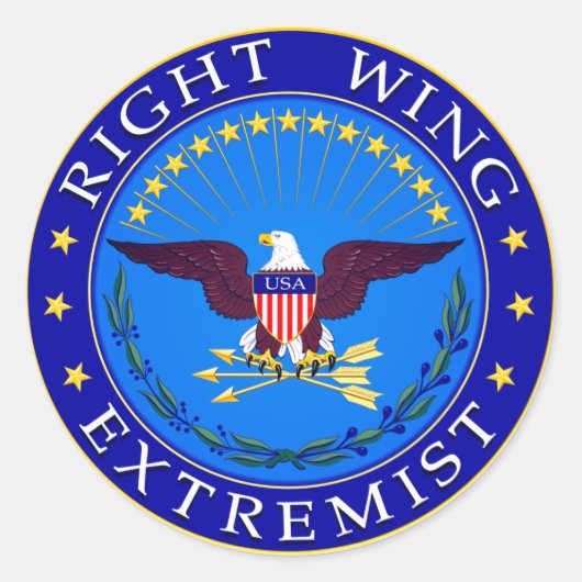 Juist Wing Extremist Ronde Sticker (Voorkant)