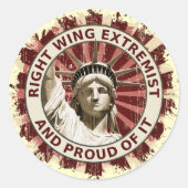 Juist Wing Extremist Ronde Sticker (Voorkant)
