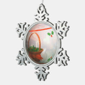 Juist witte lamp tin sneeuwvlok ornament (Rechts)