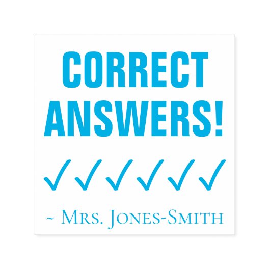 "JUISTE ANTWOORDEN!" Rubberstempel Zelfinktende Stempel (Design)