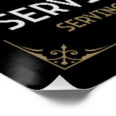 Juiste formele plaatsing van servies op tafel perfect poster (Hoek)