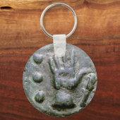 Juiste hand Aes Grave Quadrans Sleutelhanger (Voorkant)