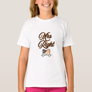 Juiste mevrouw & kattenliefhebbers t-shirt