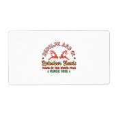 Juiste rendierbehandelingen met kerstcadeau etiket (Voorkant)