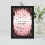 Juiste Rood Rozenrozenrozenrozenbek RSVP met menuk (Staand voorkant)