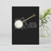 Juiste Song meteen Banjo Music Acoustic Gift Kaart (Staand voorkant)