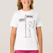 Juiste verkeerde illustratie T-Shirt (Voorkant)
