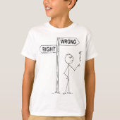Juiste verkeerde illustratie T-Shirt (Voorkant)