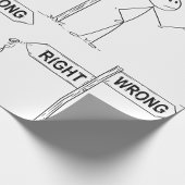 Juiste verkeerde illustratie Verpakkingspapier Cadeaupapier