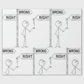 Juiste verkeerde illustratie Verpakkingspapier Cadeaupapier (Vlak)