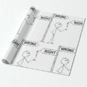 Juiste verkeerde illustratie Verpakkingspapier Cadeaupapier (Uitgerold)