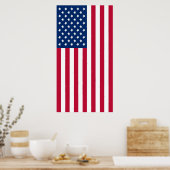 Juiste verticale weergave van de vlag van de Veren Poster (Keuken)