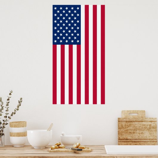 Juiste verticale weergave van de vlag van de Veren Poster (Keuken)