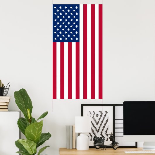 Juiste verticale weergave van de vlag van de Veren Poster (Thuiskantoor)